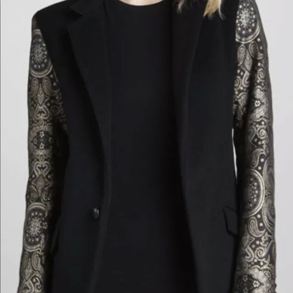 LAVEER Blazer women jackets Size 4 color blk & gold . 90% Wool 10% Nylon - Picture 9 of 17